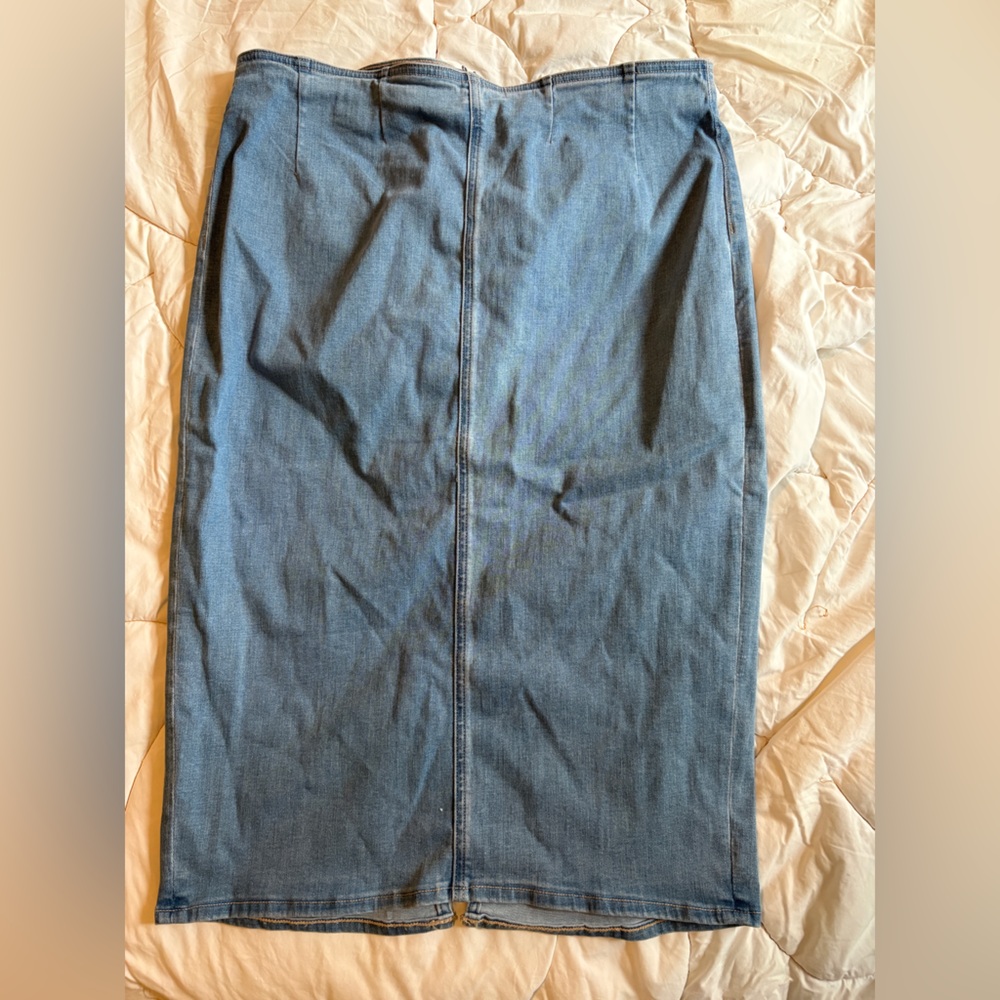 American Eagle denim midi pencil skirt